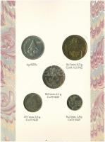 Finnország 1993. 10p - 5M Cu-Ni (4xklf) forgalmi összeállítás + "Finn verde" jelzett Ag zs...