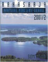 Finnország 2001. 10p - 10M (5xklf) forgalmi sor + "Finn verde / J.V. Snellmann" Cu-Ni zseton szettben, karton dísztokban T:UNC Finland 2001. 10 Pennia - 10 Markkaa (5xdiff) + "Mint of Finland / J.V. Snellmann" Cu-Ni token in set, in cardboard case C:UNC