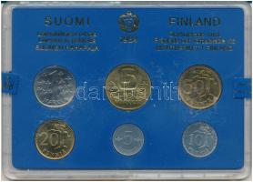 Finnország 1984. 5p - 5M (6xklf) forgalmi sor műanyag tokban T:AU Finland 1984. 5 Pennia - 5 Markkaa (6xdiff) coin set in plastic case C:AU
