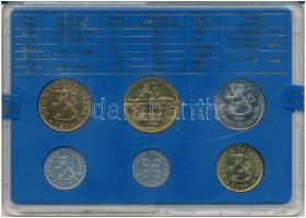 Finnország 1984. 5p - 5M (6xklf) forgalmi sor műanyag tokban T:AU
Finland 1984. 5 Pennia - 5 Markka...
