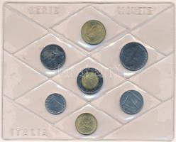 Olaszország 1989. 5L-500L (7xklf) forgalmi sor fóliatokban T:UNC Italy 1989. 5 Lire - 500 Lire (7xdiff) coin set in foil pack C:UNC