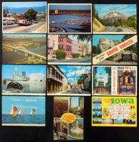 USA 700-800 db modern városképes lap cipős dobozban