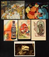 Néhány száz motívum és üdvözlőlap és üdvözlő kártya cipős dobozban