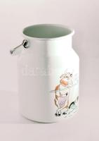 Riess Ausztria zománcozott fém tejeskanna, jelzett, m: 18 cm