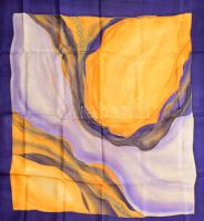 Elke Köller szignós kendő, 84x87 cm