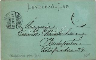 1900 Illava, Illau, Ilava; fegyház, börtön este holdfényben. Gansel Lipót 57. M. / prison at night i...