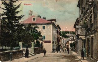 1912 Volosko, Volosca; utca, Anton Boric üzlete; Divald Károly 1604-1908. / street, shop (EB)