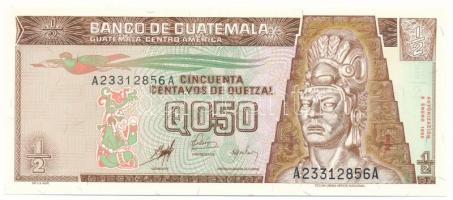 Guatemala 1998. 1/2Q (50c) "A 23312856 A" T:UNC Guatemala 1998. 1/2 Quetzal (50 Centavos) "A 23312856 A" C:UNC Krause P#98
