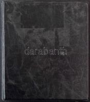 180 férőhelyes levél / képeslap berakó fekete gyűrűs borítóval, benne néhány régi külföldi küldemény