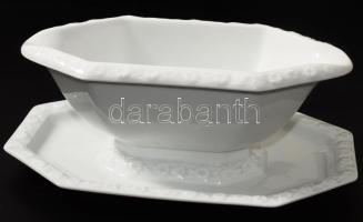 cca 1927 Rosenthal "Maria" szószkínáló. Peremrészén plasztikus mintával, jelzett, hibátlan, 24x15x9 cm