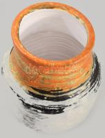 Gorka Lívia (1925-2011): Váza. Többszínű mázzal fedett kerámia, jelzett, hibátlan, m: 17 cm /// Lívi...