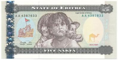 Eritrea 1997. 5N "AA 4387633" T:UNC Eritrea 1997. 5 Nakfa "AA 4387633" C:UNC Krause P#2