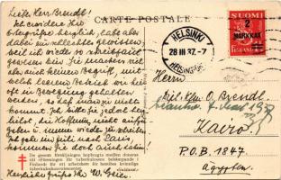 1937 Gyllne bi, var fagel, konung...Finnish Kalevala illustration art postcard (EB)