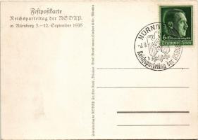 1938 Reichsparteitag Nürnberg. Festpostkarte Reichsparteitag der NSDAP / Nuremberg Rally. NSDAP Germ...