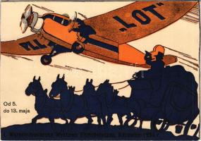 1934 Katowice, I. Wszechoslowianska Wystawa Filatelistyczna / I. All-Slavic Philatelic Exhibiton, aircraft + So. Stpl (EK)