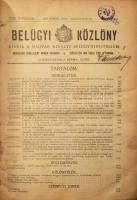 1917 Belügyi Közlöny 2 kötete:
1917. XXII. évf., I. félév., 1-29. sz., XVIII+923 p.;
1917. XXII. é...