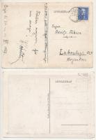 Mussolini - 2 db RÉGI propaganda képeslap, kiadja a Magyar Nemzeti Szövetség / 2 pre-1945 Hungarian ...