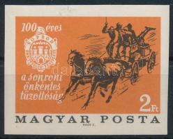 1966 Évfordulók - Események 100 éves a soproni önkéntes tűzoltóság vágott bélyeg