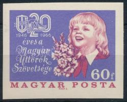 1966 Évfordulók - események - Magyar Úttörők Szövetsége vágott bélyeg