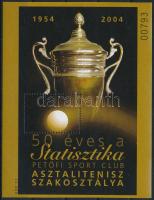 2004 50 éves a Statisztika Petőfi Sport Club Asztalitenisz Szakosztálya emlékív