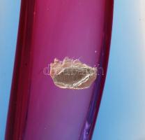 cca 1950/60 Murano Vetro Sommerso váza, terv.: Flavio Poli (1900-1980). Címkével jelzett, alján mini...