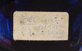 cca 1950/60 Murano Vetro Sommerso váza, terv.: Flavio Poli (1900-1980). Címkével jelzett, alján mini...