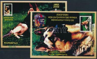 2002 50 éves a Kaposvári Városi Bélyeggyűjtő Kör emlékívpár azonos sorszámmal