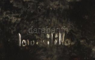 Losonci Lilla (1930-): Pipacsos csendélet. Olaj, farost, jelzett. Dekoratív fakeretben, 60×50 cm