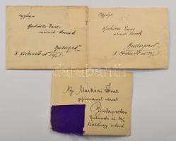 1912-1915 Markóczi Imre okleveles gépészmérnöknek a feleségétől Újtátrafüredrő írt levelek kb. 50 db