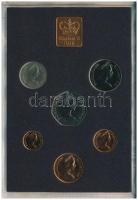 Nagy-Britannia 1976. 1/2p-50p (6xklf) hivatalos forgalmi sor lezárt dísztokban, borítékban + "1...