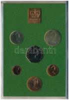 Nagy-Britannia 1975. 1/2p-50p (6xklf) hivatalos forgalmi sor lezárt dísztokban, borítékban + "1...