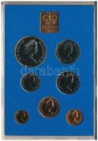 Nagy-Britannia 1972. 1/2p-50p (7xklf) hivatalos forgalmi sor lezárt dísztokban, borítékban, közte 19...