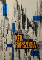 1965 Kék rapszódia, a Gershvin életéről készült amerikai film felújítása, plakát, papír, Offsetnyomda, Varga jelzéssel a plakáton, hajtásnyomokkal, 82×56 cm