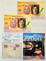 16 lapos A4-es berakó, benne 45 db emlékív jobbakkal + kevés bélyeg, nagyrészt betapadva vagy betapa...