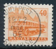 1963 Közlekedés I. 40f bélyeg fordított "30"-as számmal a bélyegzésben