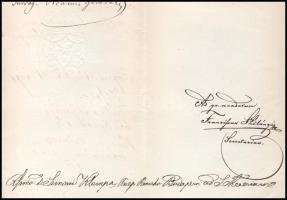 1876 Simor János fejléces levélpapírján Major István (1813-1893) teológiai doktor, püspök és Szilágy...