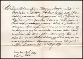 1870-1876 Simor József esztergomi érsek fejléces levélpapírján Durguth József (1790-1872), Márkus Gy...