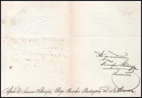 1870-1876 Simor József esztergomi érsek fejléces levélpapírján Durguth József (1790-1872), Márkus Gy...