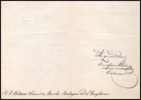 1870-1876 Simor József esztergomi érsek fejléces levélpapírján Durguth József (1790-1872), Márkus Gy...