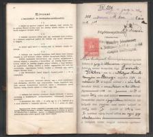 1912 Bp., Dworák Viktor egyetemi leckekönyve dr. Exner Kornél és mások aláírásával