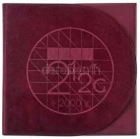 Hollandia 2000. 5c-5G (6xklf) forgalmi sor kinyitható, plüss borítású tokban, holland nyelvű ismerte...