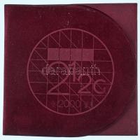 Hollandia 2000. 5c-5G (6xklf) forgalmi sor kinyitható, plüss borítású tokban, holland nyelvű ismerte...