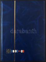 16 fekete lapos jó állapotú Leuchtturm A4-es berakó öntapadós feliratokkal a borítón