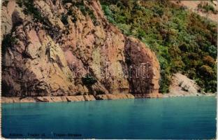 1912 Orsova, Al-Duna, Traján út, képeslapfüzetből. M. G. / Trajan-Strasse / road, from a postcard booklet (EB)