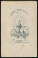 cca 1900 Két gyerek portréja, keményhátú fotó Hável Ágoston losonci műterméből, 16,5×10,5 cm