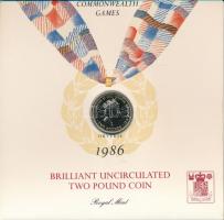 Nagy-Britannia 1986. 2P Ni-sárgaréz "II. Erzsébet / Nemzetközösségi Játékok" eredeti karto...