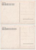 Hrvatske narodne nosnje / Kroatische Volkstrachten - 2 db régi motívum képeslap: horvát népviselet /...