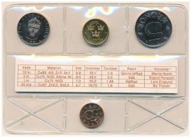 Svédország 1992. 50ö-10K (4xklf) forgalmi sor fóliatokban T:UNC
Sweden 1992. 50 Öre - 10 Kronor (4x...