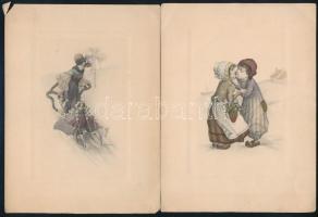 1907 2 db nyomtatvány hátoldalán Ferdinándy Béla (1859-1919) országos lótenyésztési főfelügyelő, főispán dedikálásával