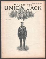 1900 Under the Union Jack Vol. 1. - No. 12., Jan. 27th, 1900. Angol nyelvű, képes folyóirat a második búr háborúval (1899-1902) foglalkozó száma. Kiadói tűzött papírkötés, helyenként apró sérülésekkel.